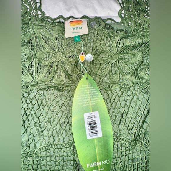 FARM Rio Green Nautical Guipure Maxi Dress - Picture 11 of 11